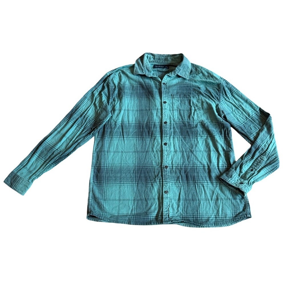 Abercrombie & Fitch Soft A&F Flannel Long Sleeve Button-Down Shirt Large Tall